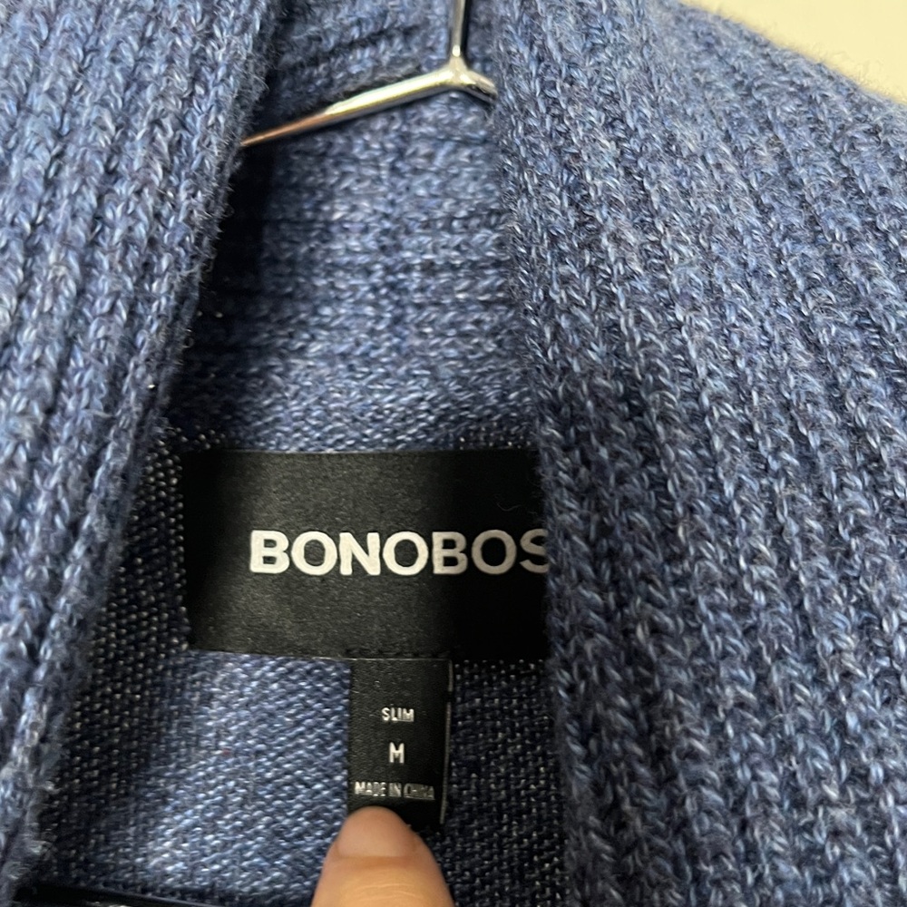 Bonobos Donegal Shawl Cardigan Men's Grandpa Cardigan Size M Slim - Picture 4 of 10